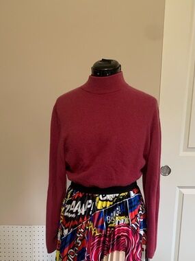 Charter Club Wine Mock Neck Sweater